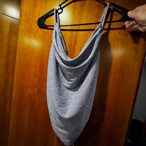 Papaya Shimmering Spaghetti Strap Top